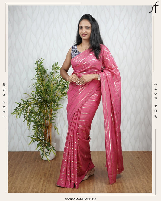 STRIPPED VICHITHRA SILK SAREE