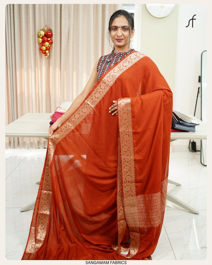 GEOGETTE BANARASI SAREE