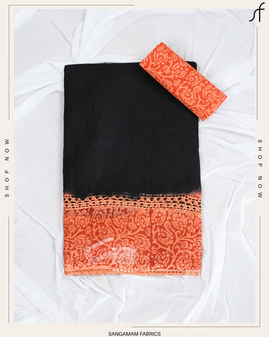 CROCHET  KOTTA COTTON SAREE