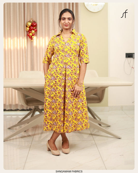 COTTON LOOSE FIT A-LINE DRESSES