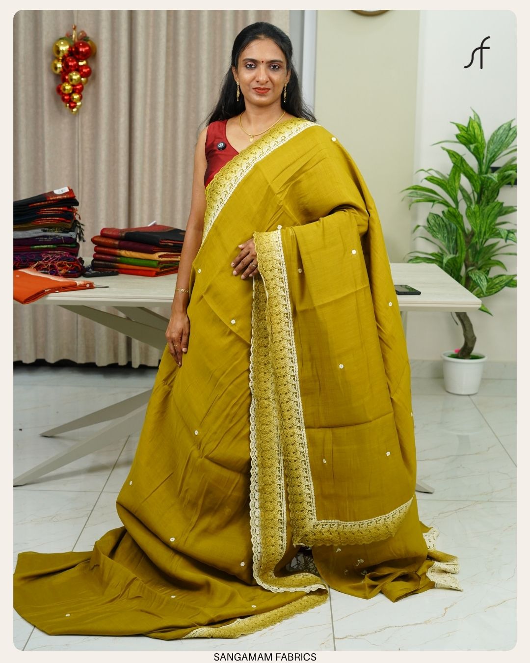 SEMI CHANDERI SILK SAREE