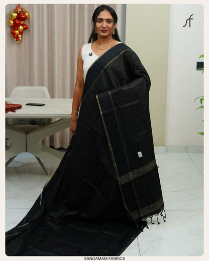 SEMI GHICHA TUSSAR SAREE