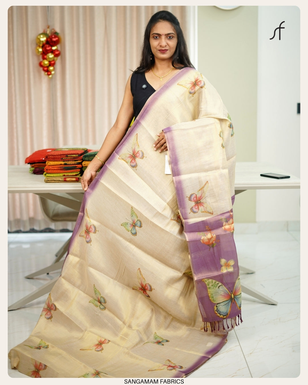 BUTTERFLY PRINTED SAREE