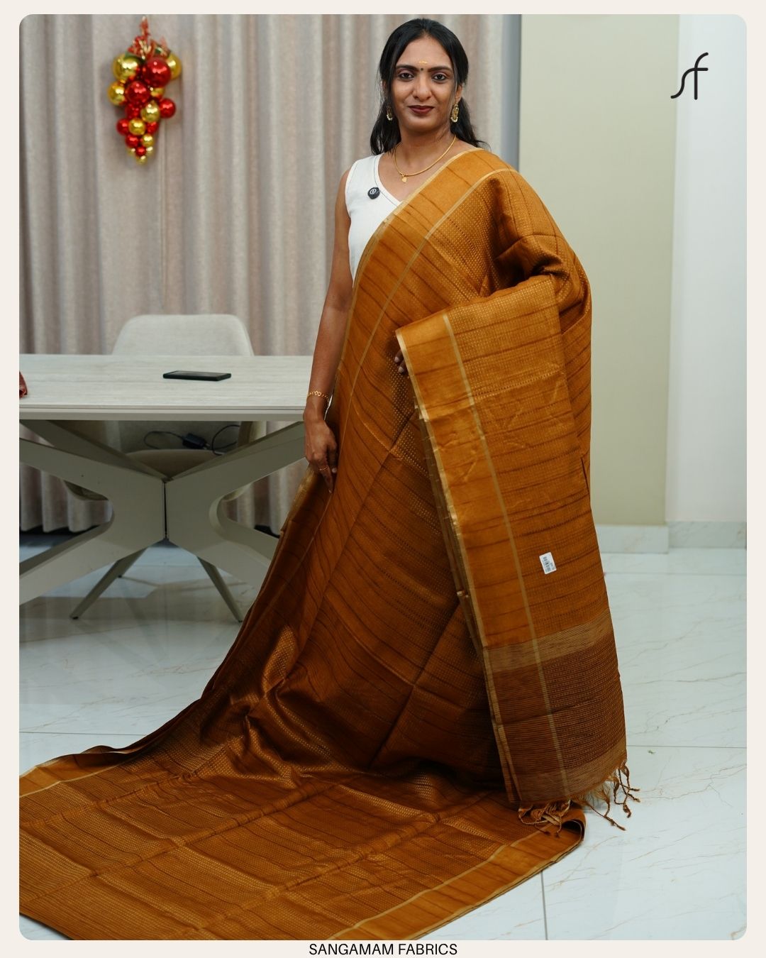 SEMI GHICHA TUSSAR SAREE