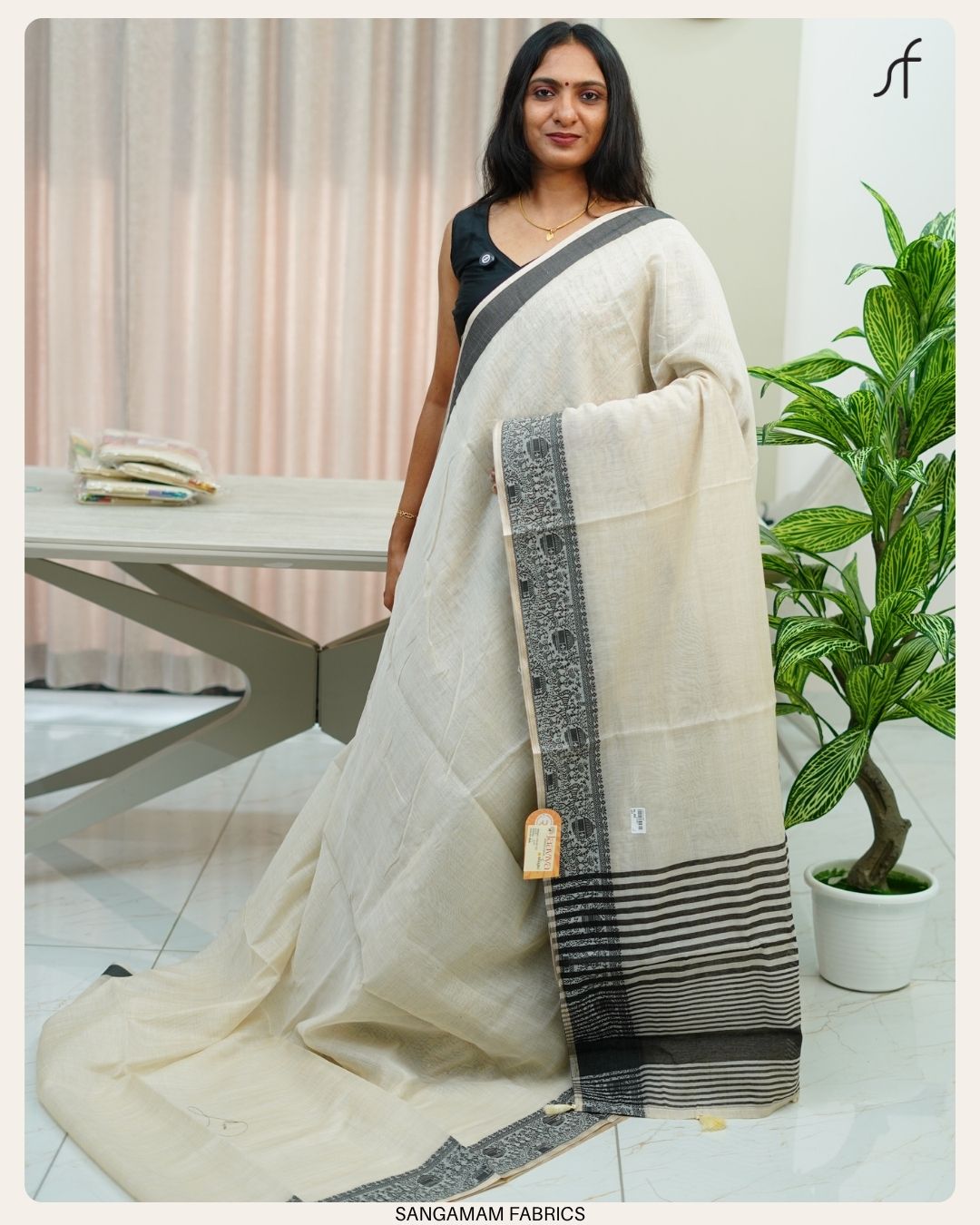 SEMI CHANDERI SILK SAREE