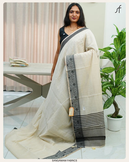 SEMI CHANDERI SILK SAREE