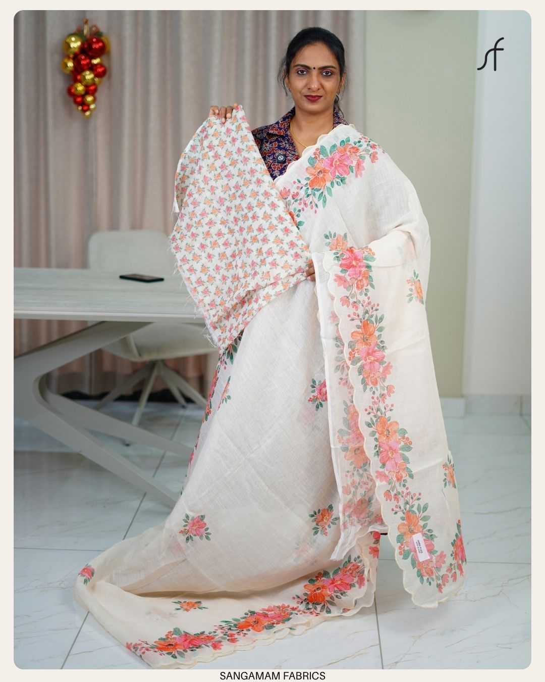 SEMI LINEN SAREE