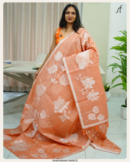 SEMI TUSSAR SILK SAREE