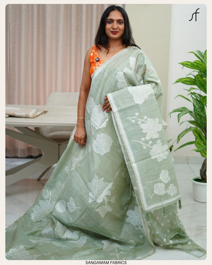 SEMI TUSSAR SILK SAREE