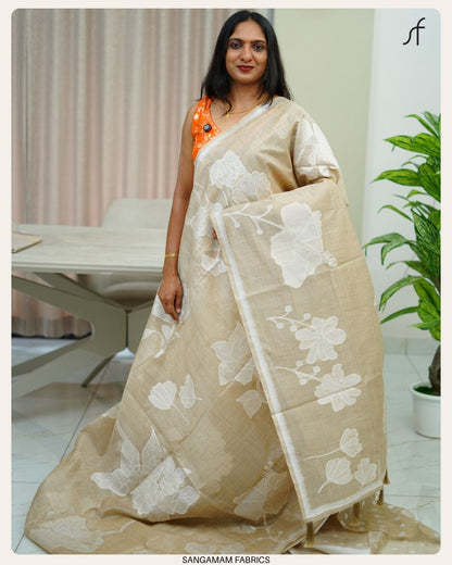 SEMI TUSSAR SILK SAREE