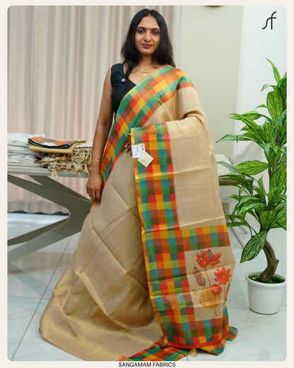 MADRAS CHECK TISSUE SAREE