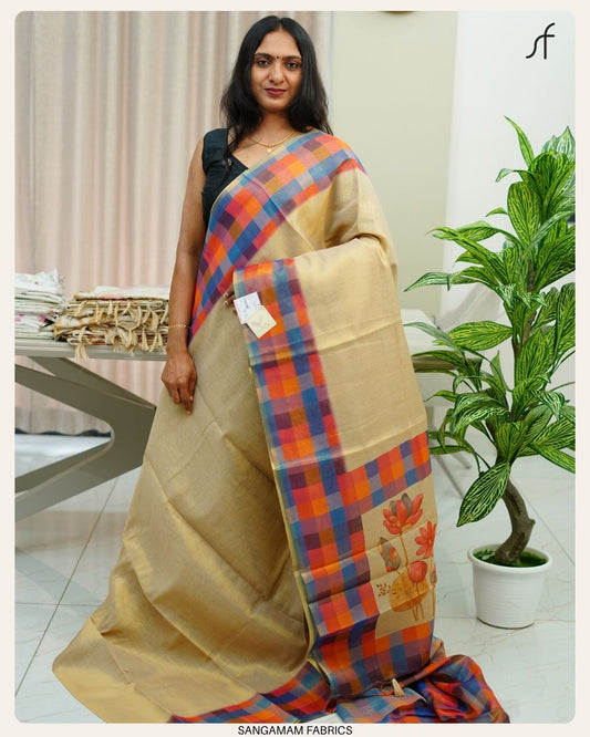 MADRAS CHECK TISSUE SAREE