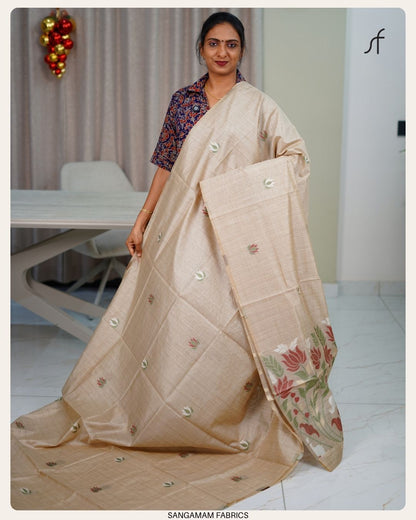 SEMI TUSSAR SILK SAREE