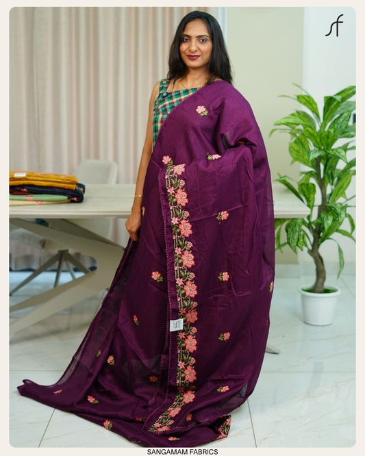 NET COTTA SAREE