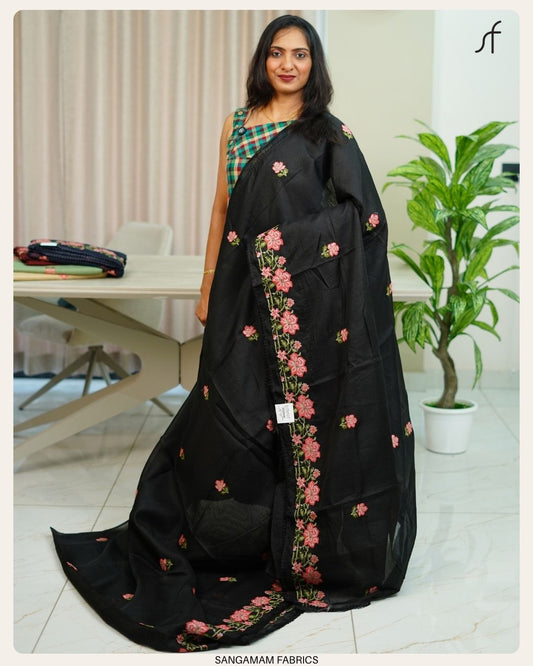 NET COTTA SAREE