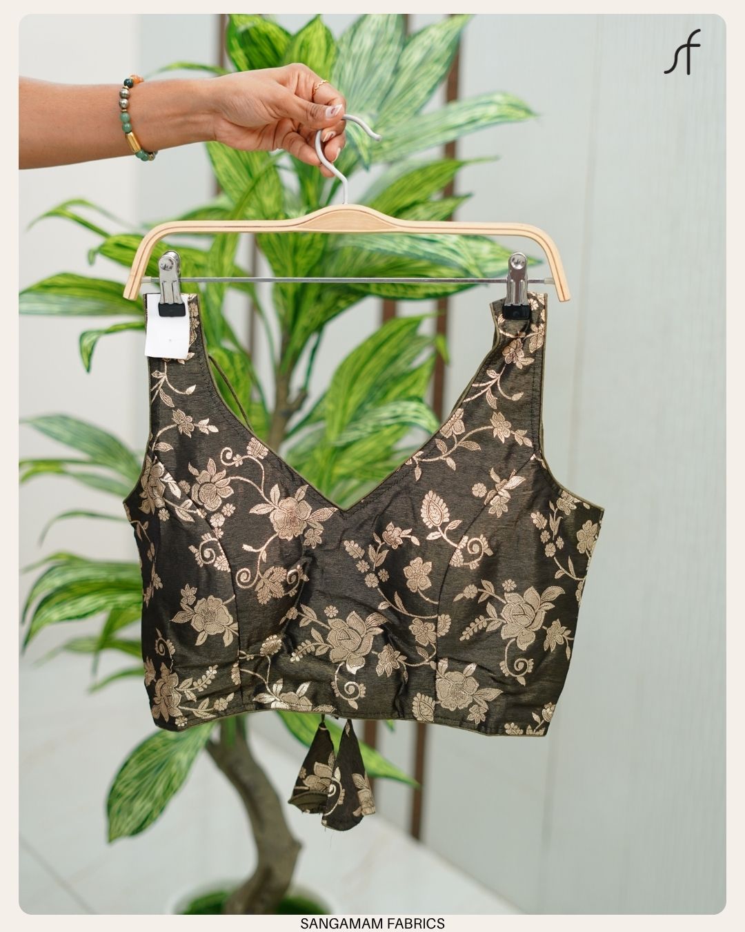 TISSUE BANARASI READYMADE BLOUSE