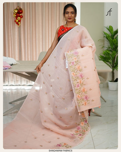 NET COTTA SAREE
