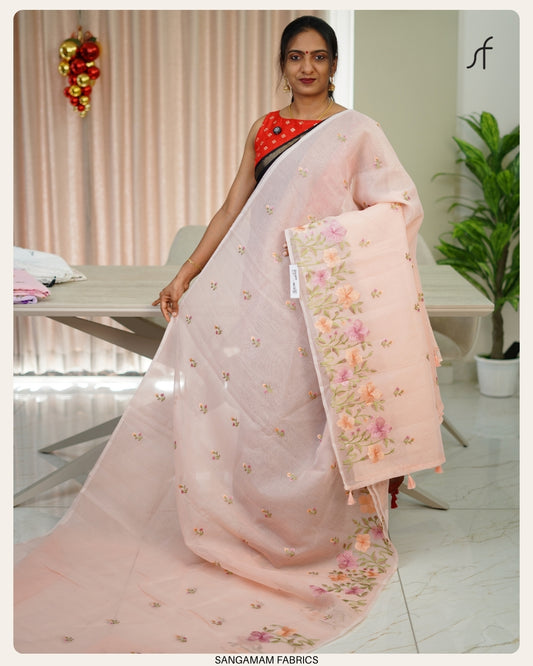 NET COTTA SAREE