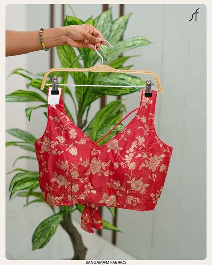 TISSUE BANARASI READYMADE BLOUSE