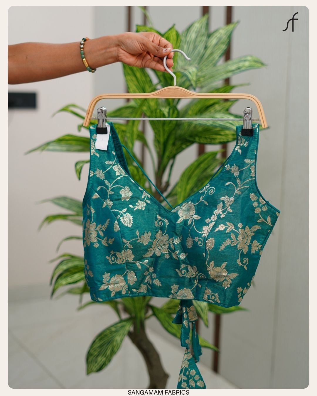 TISSUE BANARASI READYMADE BLOUSE