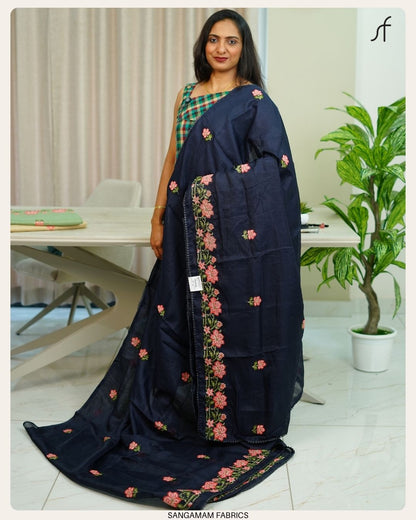 NET COTTA SAREE