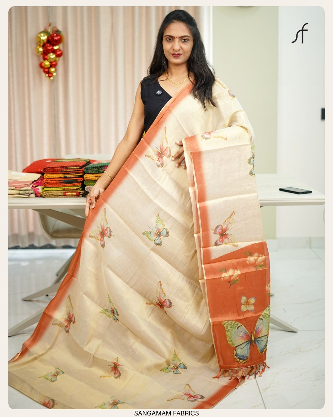 BUTTERFLY PRINTED SAREE
