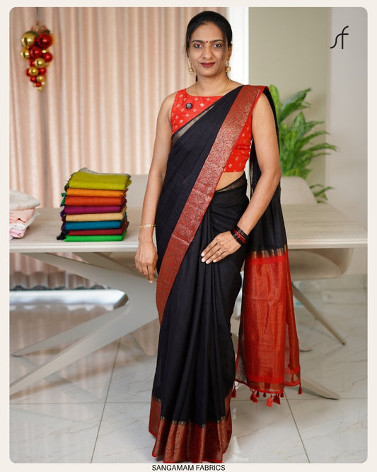 SEMI JUTE BANARASI SAREE