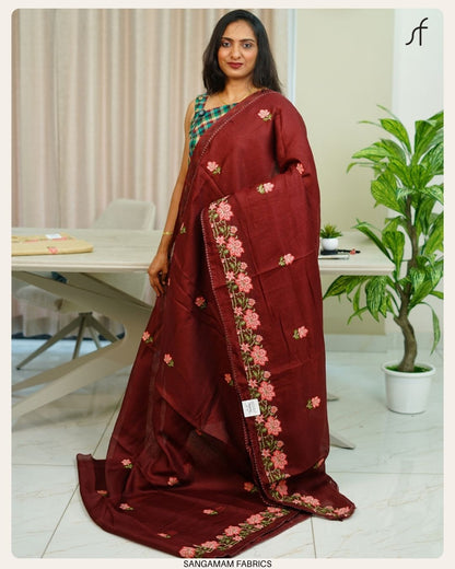 NET COTTA SAREE