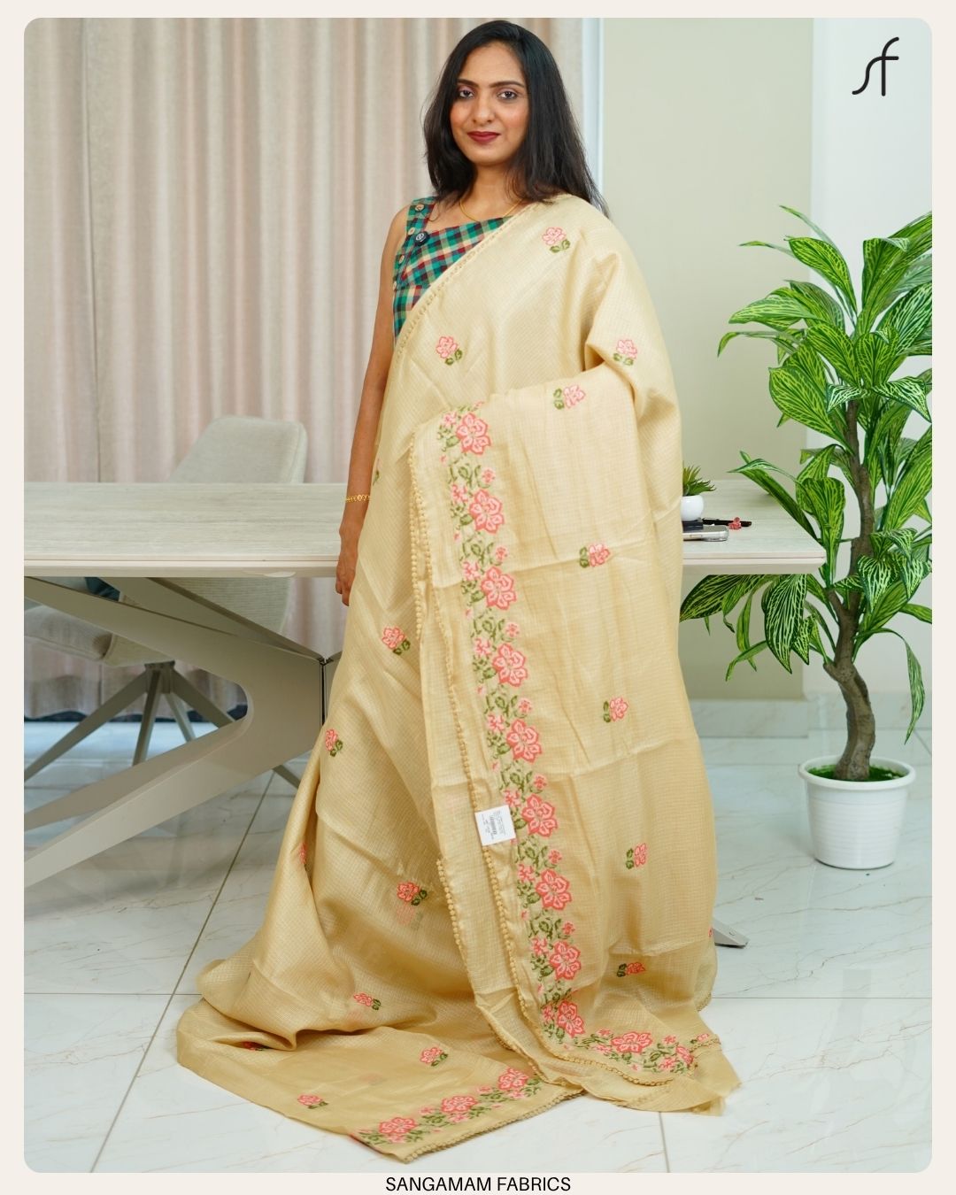 NET COTTA SAREE