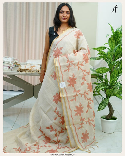 TISSUE LINEN SAREE