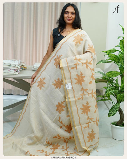 TISSUE LINEN SAREE