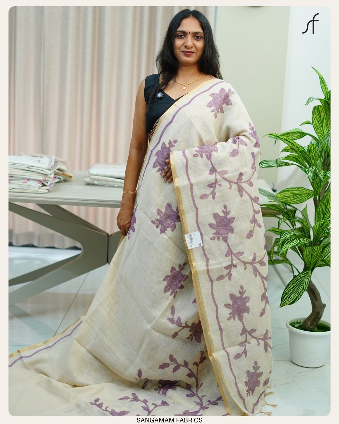 TISSUE LINEN SAREE