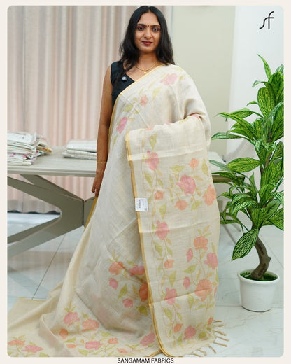 TISSUE LINEN SAREE