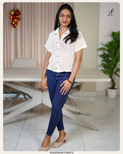 CHROCHET DETAILED SHIRT