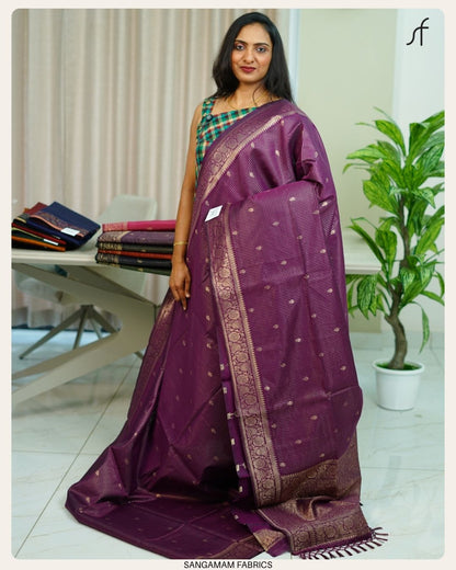 SEMI CHANDERI SILK SAREE