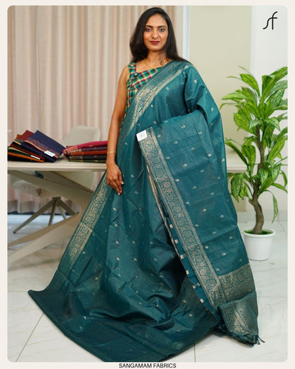 SEMI CHANDERI SILK SAREE