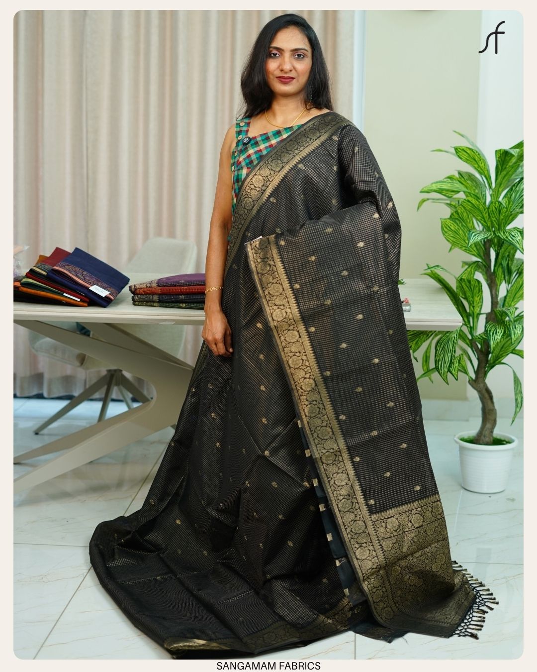 SEMI CHANDERI SILK SAREE