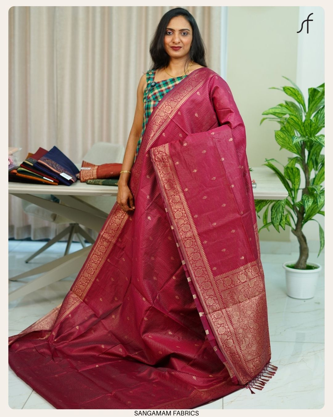 SEMI CHANDERI SILK SAREE