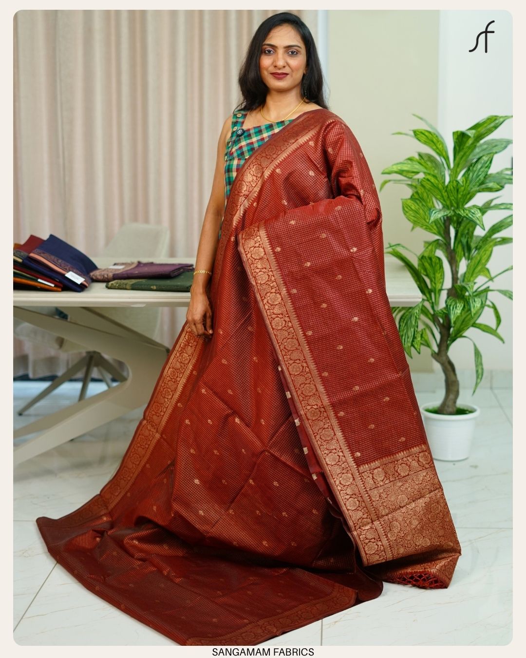 SEMI CHANDERI SILK SAREE