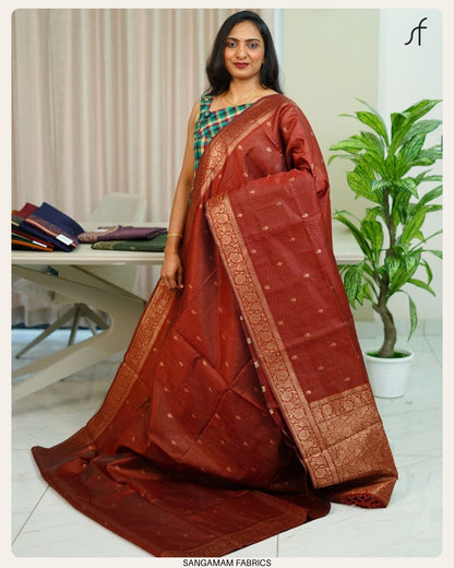 SEMI CHANDERI SILK SAREE