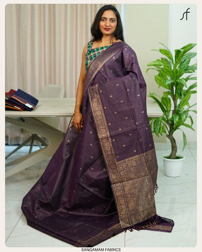 SEMI CHANDERI SILK SAREE