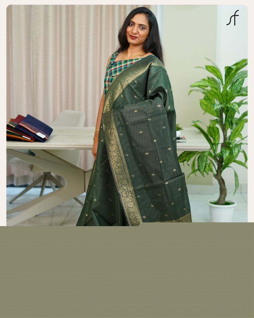 SEMI CHANDERI SILK SAREE