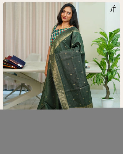 SEMI CHANDERI SILK SAREE