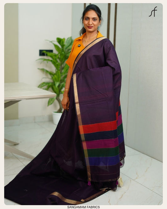 SEMI CHANDERI SILK SAREE