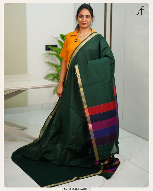 SEMI CHANDERI SILK SAREE