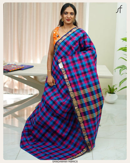 MADRAS CHECK COTTON SAREE