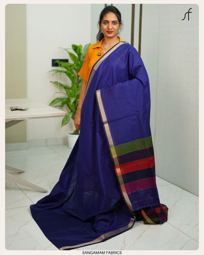 SEMI CHANDERI SILK SAREE