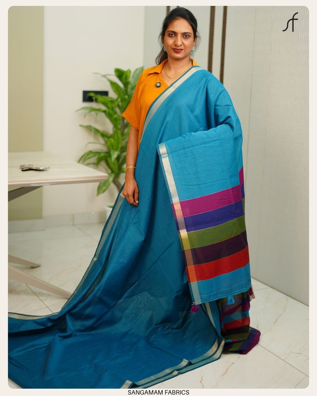 SEMI CHANDERI SILK SAREE