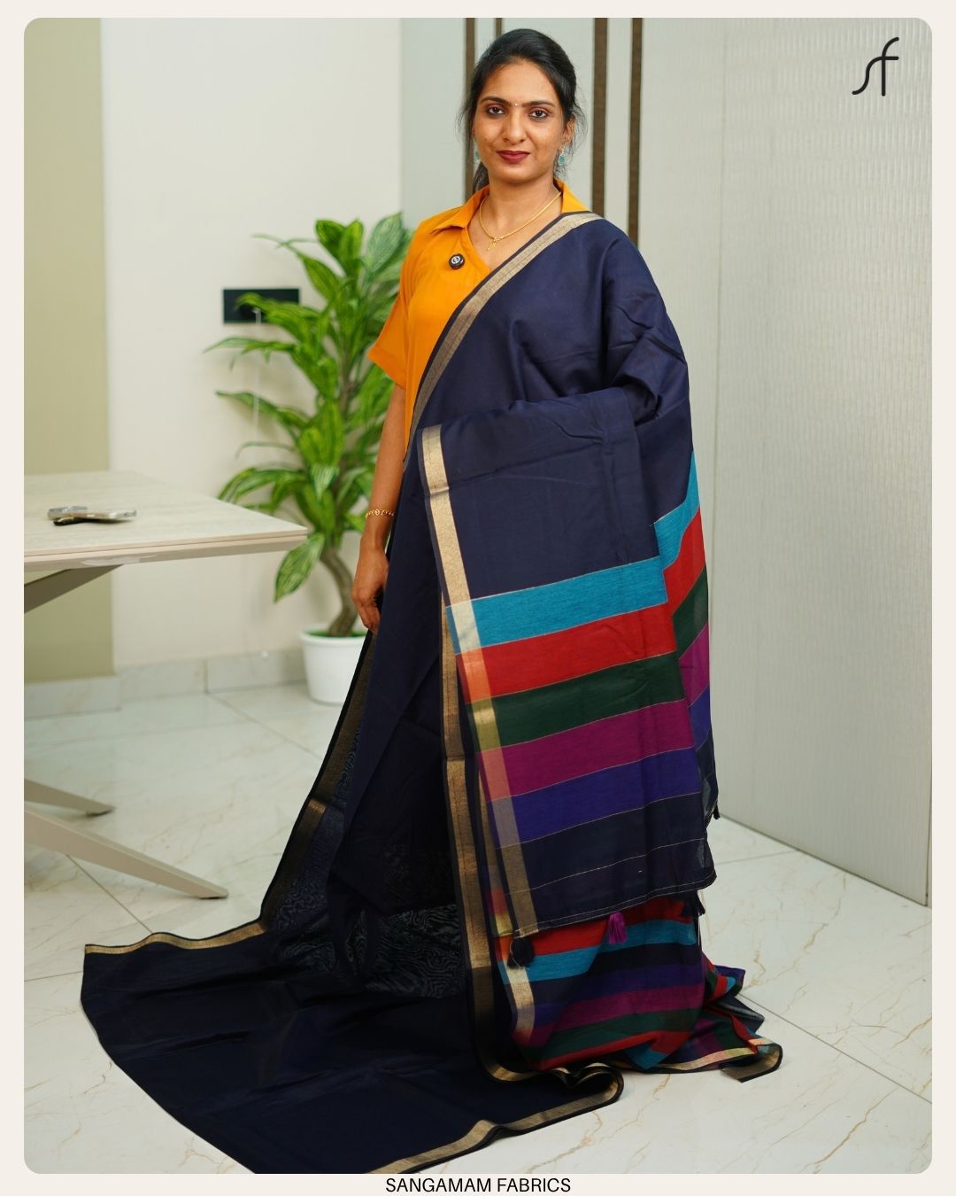 SEMI CHANDERI SILK SAREE