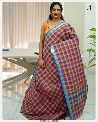 MADRAS CHECK COTTON SAREE